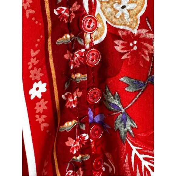 Jaase floral bounce with flounce at bottom and sleeves size L - Picture 3 of 10